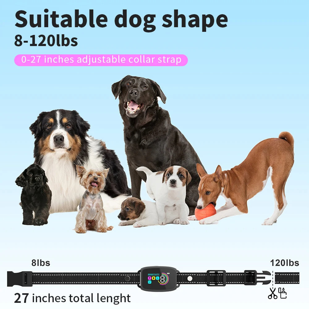 Smart Automatic Anti Barking Dog Collar Rechargeable Bark Stopper Stop Barking HD Digital Display IP67 Waterproof Collar For Dogs Pet Products Smart Automatic Anti Barking Dog Collar Rechargeable Bark Stopper Stop Barking HD Digital Display IP67 Waterproof Collar For Dogs Pet Products